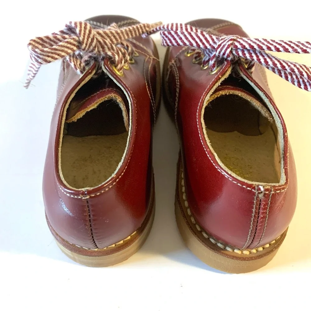 Vintage Retro Toddler Shoes Leather Hard‎ Rubber Soles WSCo Made in USA Sz 8 1/2